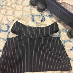 I.AM.GIA Black and White Striped Skirt